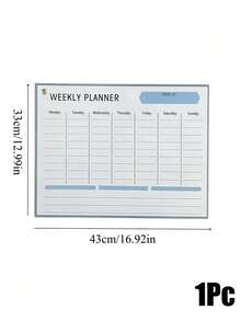 Zazumi 1PC Magnetic Weekly Monthly Planner Board, Flexible Soft Magnet With Grid Calendar Layout, Dry Wipe Reusable Writing Surface For Scheduling, Memo Board For Fridge Metal Surfaces To Track Daily Tasks And Household Plans. - multicolor - View 19