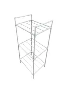 1pc Space-Saving Tall Metal Storage Rack, Bathroom Shelf, Shower Caddy, Multi-Tier Floor Standing Bathroom Organizer, Bookshelf, Storage Shelf, Movable, Easy Assembly, Suitable For Bathroom, Kitchen, Office, Study, Living Room, Holiday Gift - Multicolor - View 7