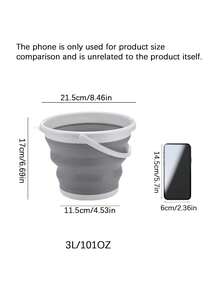Portable Foldable Silicone Plastic Water Bucket For Car, Kids, Outdoor Fishing, Travel And Home Use - Multicolor - View 3