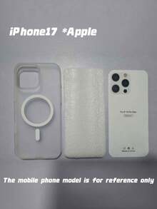 Ultra‑Thin Matte Frosted Magnetic PC Hard Phone Case, Slim Fit Protective Cover For 14‑17 Series Smartphones - transparent white - View 13