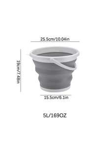 Portable Foldable Silicone Plastic Water Bucket For Car, Kids, Outdoor Fishing, Travel And Home Use - Multicolor - View 12