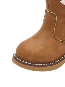 Children's Retro Boots Spring And Autumn New Print Girls British Embroidered Western Cowboy Boots Versatile Western Boots - Brown - View 6