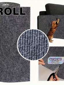 1 Roll Self‑Adhesive Cat Scratching Mat, Cuttable Cat Carpet Pad, Anti‑Scratch Protector For Furniture, Sofa Corners, Indoor Sofas And Walls - 30*100cm - View 1