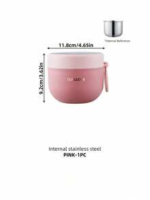 600ml Soup Cup, Breakfast Bowl, Portable Soup & Milk Container, Fresh-Keeping Bowl For Students & Office Workers, Mini Lunch Box - Multicolor - View 17