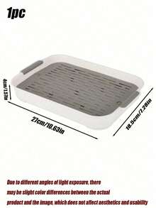 Double-Layer Hamster Rabbit Toilet Tray, Guinea Pig Bed Tray With Compartments, Detachable Double-Layer Hamster Tray, Drainage Tray, Training Basin, Sand Basin - Multicolor - View 6