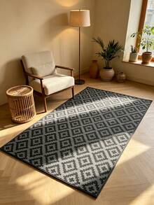 5ft X 8ft Waterproof Outdoor Rug, Reversible Plastic Straw Indoor Outdoor Patio Carpet For RV, Porch, Deck, Backyard, Camper, Balcony, Picnic, Grey And White - multicolor - View 6