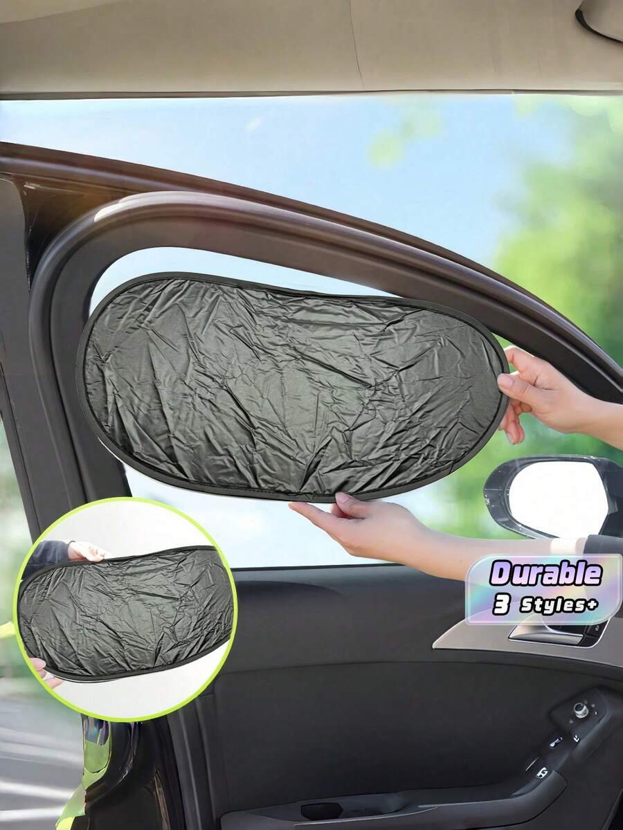 Car Side Window Sun Shade, Static Cling Heat Reflective Sun Visor With Residue-Free Installation, Unobstructed View Glare Reduction For Driver & Passenger Side - multicolor - View 1