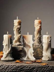 European Cylinder Silicone Mold For Aromatherapy Candle, DIY Handmade Pillar Candle Making Mould For Home Craft - Columnar candle mold - View 2