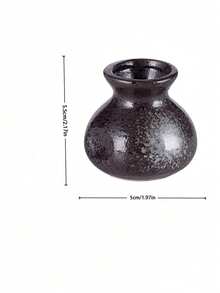 Cirelle 1PC Vintage Speckled Kiln Glaze Ceramic Toothpick Holder, Mini Tabletop Toothpick Storage Container Jar, Durable Small Sundries Organizer For Kitchen Dining Table Restaurant Home Daily Use - Multicolor - View 4