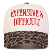 Dealstrict 1pc Women's "Expensive & Difficult" Embroidered Letter Trucker Hat, Casual Baseball Cap, Suitable For Spring, Autumn, Street, Travel, Beach Vacation - Multicolor - View 9