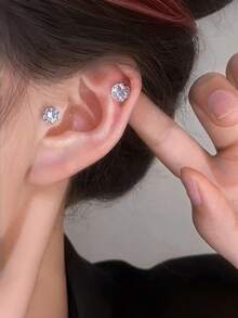 Explosive Iron-Absorbing Stone Cochlear Nails Without Piercing Magnetic Suction Design Unisex Ear Bone Clip Without Piercing Magnetic Suction Ears - Multicolor - View 8