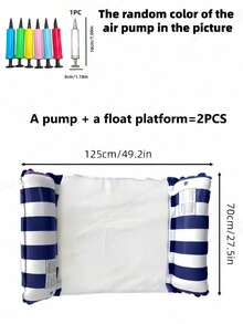 Adult PVC Inflatable Pool Float 1/2PCS, Portable Lightweight Lounge For Beach Lake Summer, No Electricity Needed Quick Inflation, Durable Comfortable Relaxation Float, Easy Carry Travel Water Accessory - A - View 16