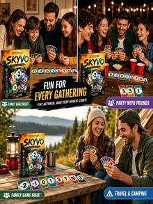 MINKOJA SKYVO Fun Strategy Card Game, 15-45 Mins Play Time, Family Night Party Game - Multicolor - View 5