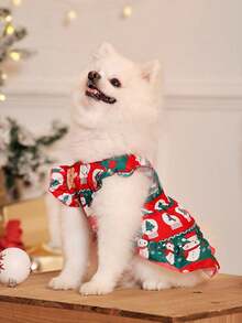 PETSIN 1pc Pet Dog Cat Christmas Snowflake Cute Dress Skirt - Multicolor - View 6