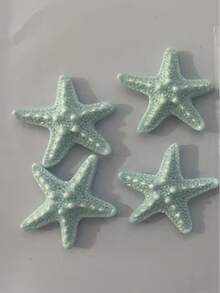 4pcs Ocean Series Cute Resin Charms With Starfish, Dolphin And Shell, DIY Accessories - multicolor - View 8