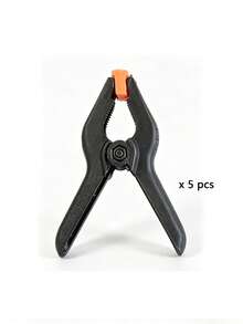 5/10 Pcs,Woodworking A-Shaped Clamp, Plastic Photography Backdrop Cloth, Strong Spring For Clamping, Quick Fixation, A-Type Clamping Device - Black - View 5