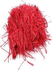 1 Pack Red, 20/50/100g Raffia Gift Box Filler, Creative Padding Grass For Birthday, Wedding, And Bridesmaid Gifts, Crinkle Cut Tissue Paper, Craft Shred Confetti Raffia Paper Filler For Easter Gift Box Wrapping Packing Filling - Red - View 9
