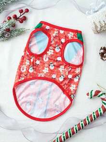 PETSIN 1pc Pet Christmas Suit Style Festive Costume Lightweight And Breathable Vest - Multicolor - View 6