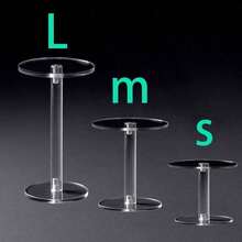 Clear Acrylic Round Display Stand For Collectibles, Cosmetics, Perfume, Jewelry, Watch - Multicolor - View 3