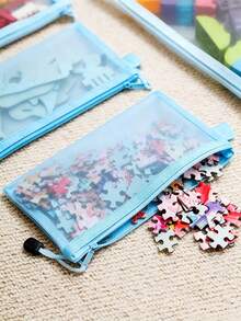 Clear Mesh Zipper Pouch A4 A5 A6 Waterproof File Bag Document Holder Office Supplies Storage Pouch Stationery Organizer Set - Storage bag - View 5