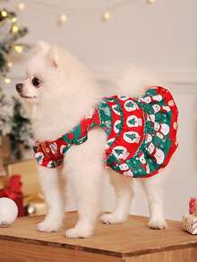 PETSIN 1pc Pet Dog Cat Christmas Snowflake Cute Dress Skirt - Multicolor - View 2