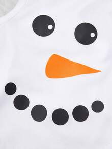 PETSIN 1pc Christmas Snowman Printed Pet Tank Top White Breathable Pet Clothes - Multicolor - View 9