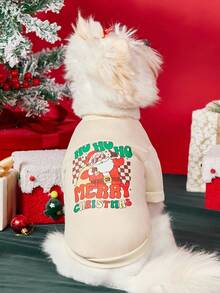 PETSIN 1 Pc Pet Christmas Cat Dog Universal Grid Santa Claus Fashion Pattern Printed Apricot Fleece Warm And Comfortable Dog Christmas - Multicolor - View 7