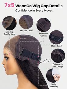 180% Density Affordable Long Straight All Ready Wig Pre Bleached Pre Plucked Pre-Cut Lace Melting Lace Front 6x4 Glueless Closure Wig Real Human Hair 9AM HAIR - SNatural - View 7