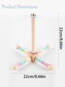 Natural Wood Cross Rotating Cotton Rope Parrot Stand Perch With Macaron Fresh Color Scheme For Cage Climbing Activity Claw Care Daily Use Pet Bird Indoor Home All Season - View 3