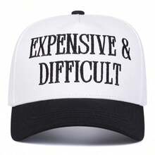 Dealstrict 1pc Women's "Expensive & Difficult" Embroidered Letter Trucker Hat, Casual Baseball Cap, Suitable For Spring, Autumn, Street, Travel, Beach Vacation - Multicolor - View 7
