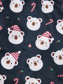 PETSIN 1 Pc Christmas White Bear And Candy Cane Christmas Skin Friendly Breathable Pet Clothes - Multicolor - View 5