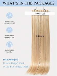 60片膠帶式接髮 真人頭髮 #P27/613 高光淺金色 直髮 Remy Hair，14-22英吋，絲滑無縫隱形粗髮尾，適合細髮增加豐盈感，專業沙龍與日常造型適用於女性與女孩 - SP27/613 - 查看 4