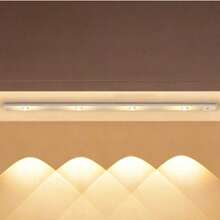 50cm LED櫥下燈，感應式變色燈條，超薄智慧廚房檯面燈，內建可充電電池，自黏式無線設計，適用於櫥櫃、鞋架、玄關，室內與戶外裝飾照明 - 白色的 - 查看 11
