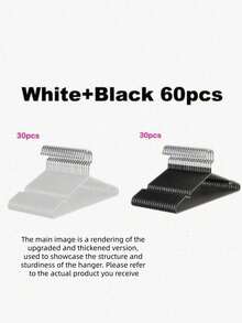 100/60/30/20/10/1pc Rubber Coated Metal Hangers, Non-Slip Soft Touch Heavy Duty Clothes Hangers, Space Saving Slim Design With Sturdy Rust-Proof Hooks, Multi-Color Options For Shirts, Dresses, Suits, Coats, Wardrobe Storage Set - Multicolor - View 33