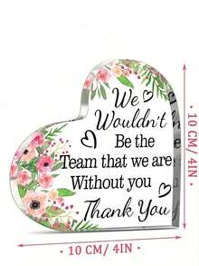 Thank You Decorative Display Sign For Parents And Teachers Valentine DAY, Valentines Wedding, Birthday - heart shape - View 8