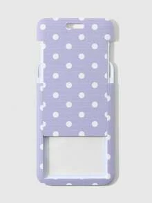 ROMWE Kawaii 1 Unique, Fashionable And Simple Purple Handmade Braided Rope Chinese Knot Acrylic Bow Polka Dot Printing Card Cover DIY Keychain Bag Pendant - Purple - View 6