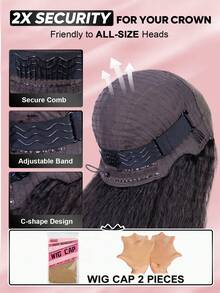 Long Kinky Straight All Ready Wig Pre Bleached Pre Plucked Pre-Cut Lace Melting Lace Front 6x4 Glueless Closure Wig Real Human Hair 9AM HAIR - SNatural - View 7