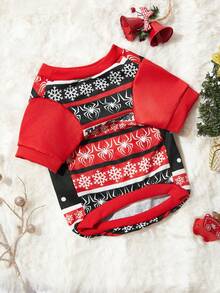 PETSIN 1 Pc Pet Dog/Cat Snowflake And Spider Print Sweatshirt, Christmas Themed - Multicolor - View 10