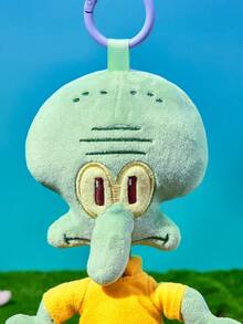 SpongeBob SquarePants | POKOJA LAND 聯名 3D 毛絨吊飾鑰匙圈，可愛立體造型，經典設計，可掛在包包、鑰匙圈、書包等，適合青少年與成人等所有年齡層使用 - 綠色 - 查看 4