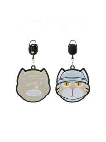 1Pc Golf Towel With Embroidered Cat & Dog Cartoon Pattern, PU Material Golf Cleaning Towel For Golf Balls & Clubs - A - View 11