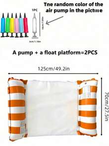 Adult PVC Inflatable Pool Float 1/2PCS, Portable Lightweight Lounge For Beach Lake Summer, No Electricity Needed Quick Inflation, Durable Comfortable Relaxation Float, Easy Carry Travel Water Accessory - A - View 14