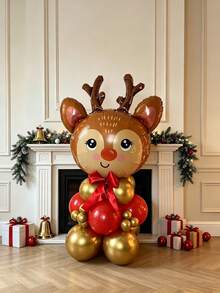 Christmas Balloon Set, Ideal For Christmas‑Themed Parties, Holiday Family Gatherings And Store Window Displays, Delivering Great Photo‑Taking Effects As Christmas Decorations. - Assemble Elk - View 4