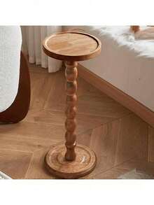 Haus Hana Modern Round Wooden Side Table, End Table, Wooden Coffee Table, Small Console Table, Multi-Functional Base Coffee Table For Living Room, Sofa, Bedroom; Wooden Plant Stand, Home Decor Furniture. Suitable For Living Rooms, Bedrooms, And Bedside Areas. - Multicolor - View 12