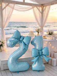Balon Ins-Style, Sempurna untuk Upacara Kedewasaan, Pesta Ulang Tahun, Perayaan Ulang Tahun, Hari Jadi, Dekorasi Lamaran, dan Banyak Acara Lainnya. - Biru muda - View 5