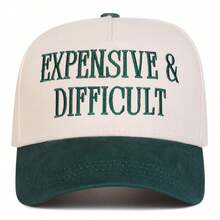 Dealstrict 1pc Women's "Expensive & Difficult" Embroidered Letter Trucker Hat, Casual Baseball Cap, Suitable For Spring, Autumn, Street, Travel, Beach Vacation - Multicolor - View 5