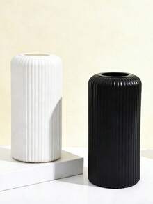 2pcs/1pcsPlastic Composite Material Vase, Anti-Break Vase, Simple Desktop Vase, Suitable For Dry Flowers, Reed Decoration And Artificial Flowers, Home Decoration, Bohemian Style Vase - multicolor - View 5