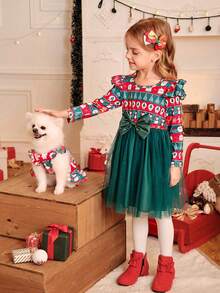 PETSIN 1pc Pet Dog Cat Christmas Snowflake Cute Dress Skirt - Multicolor - View 7
