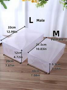 1/6/12-Pack Clear Flip-Top Shoe Boxes, Foldable Travel Shoe Boxes, Easy To Clean, Suitable For High Heels, Sandals And All Kinds Of Shoes, Shoe Storage Organizer Boxes - View 6