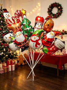 Bộ bóng bay foil chủ đề Giáng Sinh, hoàn hảo để trang trí tiệc trong nhà dịp Noel, họp mặt gia đình, sự kiện chủ đề lễ hội và trang trí trưng bày cửa sổ, dễ dàng tạo không khí Giáng Sinh lễ hội đậm nét - Giáng sinh ngẫu nhiên mini - Xem 9