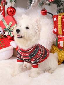 PETSIN 1 Pc Cute Christmas Flannel Pet Sweatshirt Without - Multicolor - View 4